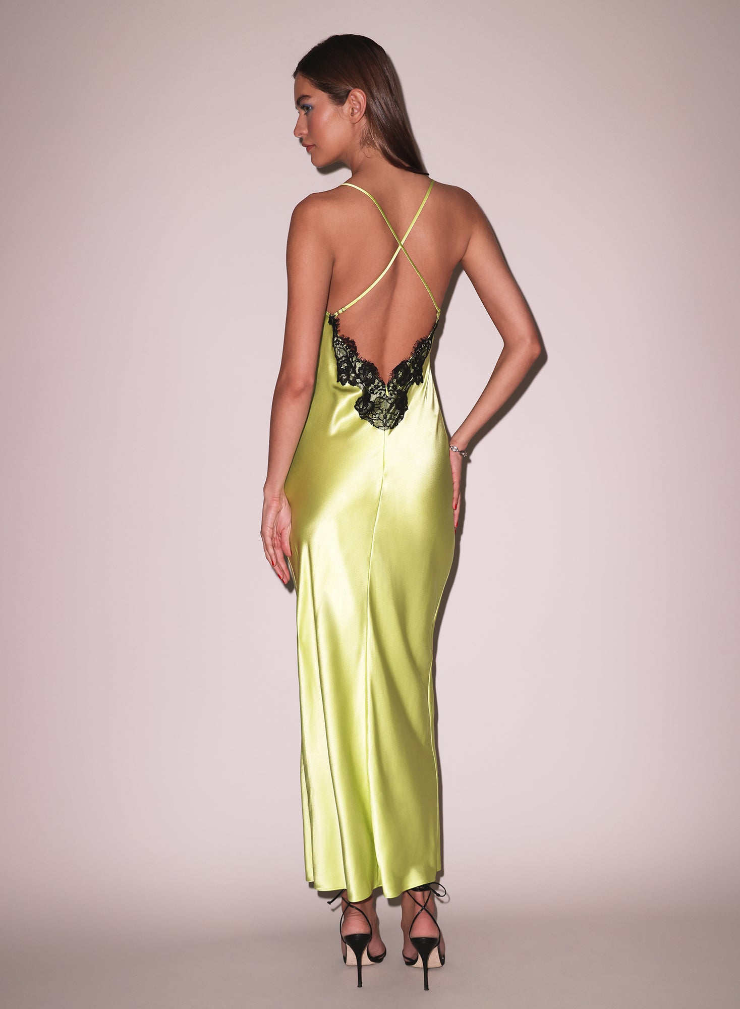 Open Back Maxi Slip Dress