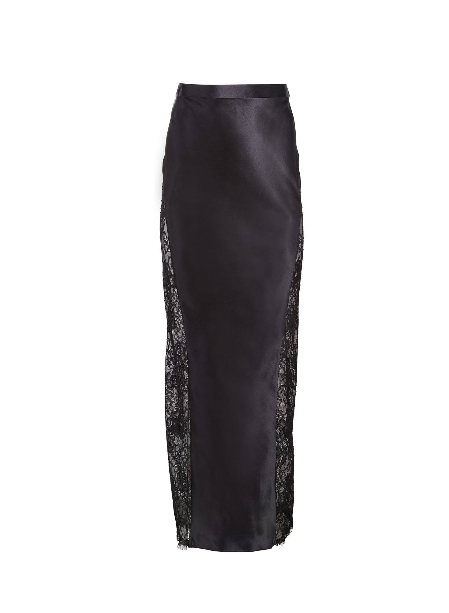 Silk & Lace Maxi Skirt